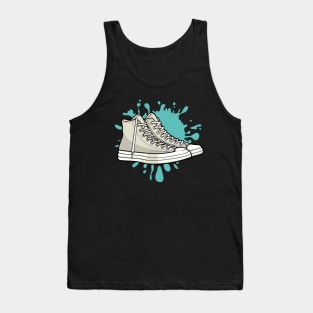 White Skate Sneaker Tank Top